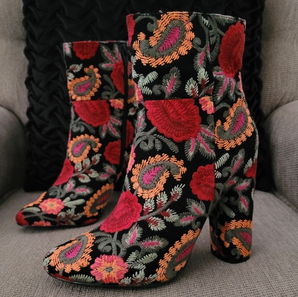 justfab floral boots